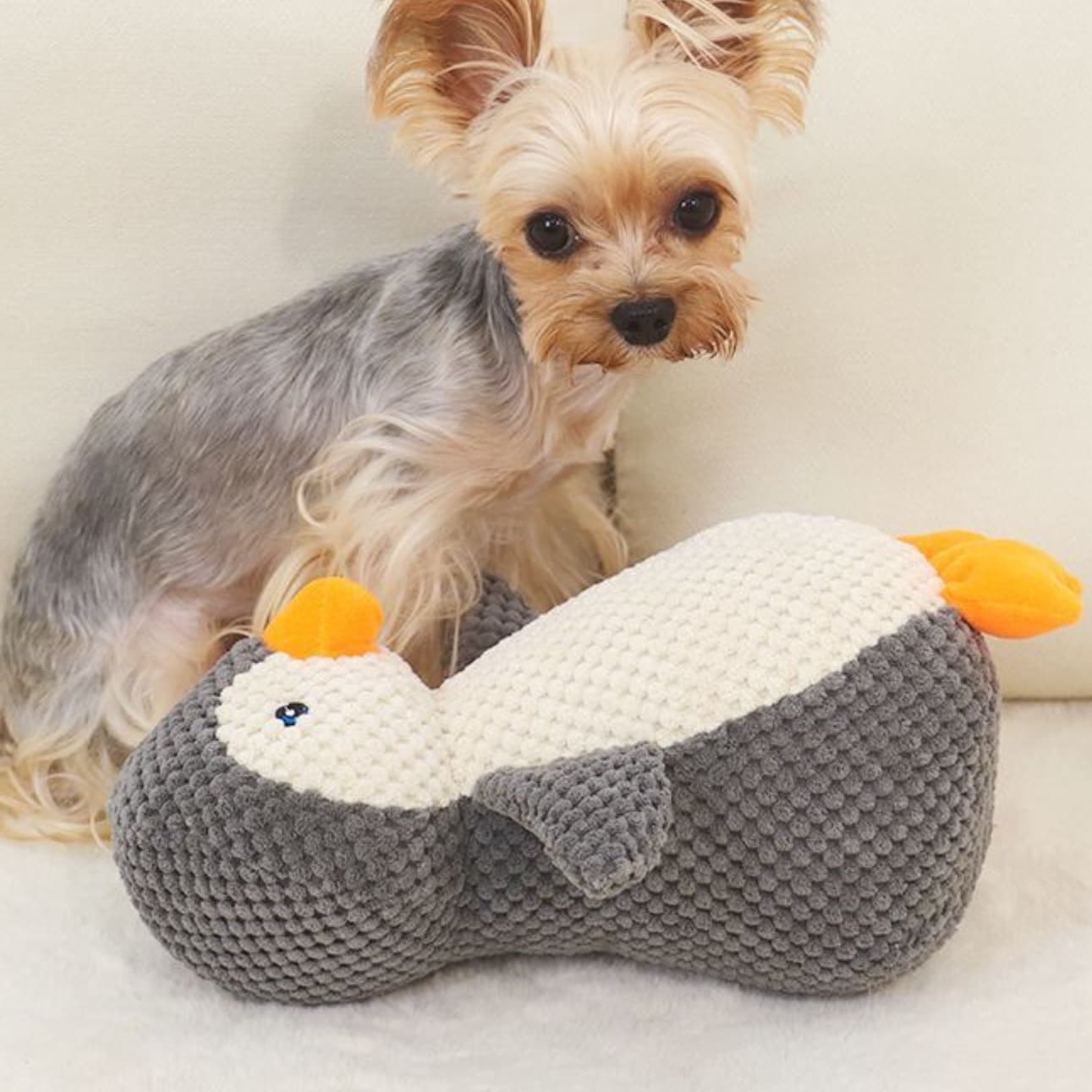 犬のおもちゃ ぬくもり編みペンギン
